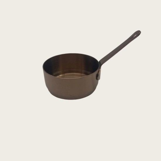 Stainless Steel Golden-Handled Dipping Dish Stainless Steel Golden-Handled Dipping Dish