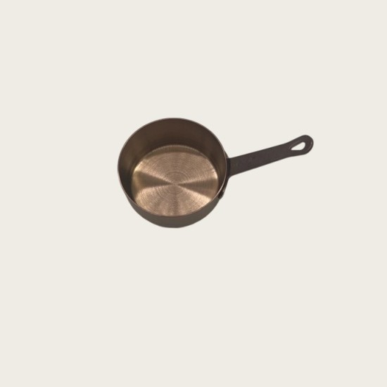 Stainless Steel Golden-Handled Dipping Dish Stainless Steel Golden-Handled Dipping Dish