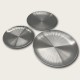 Silver Stainless Steel Round Snack Plate Silver Stainless Steel Round Snack Plate