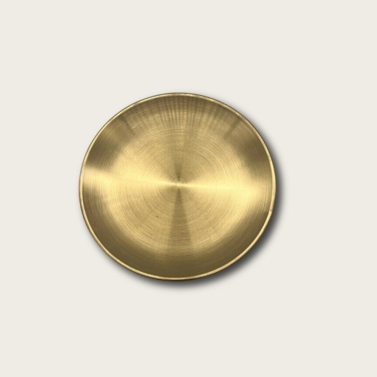 Golden Stainless Steel Round Snack Plate Golden Stainless Steel Round Snack Plate