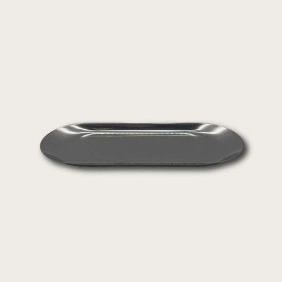 Silver Stainless Steel Oval Serving Plate Silver Stainless Steel Oval Serving Plate