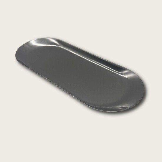 Silver Stainless Steel Oval Serving Plate Silver Stainless Steel Oval Serving Plate