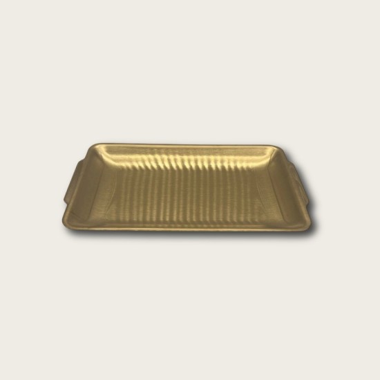 Golden Stainless Steel Rectangular Flat-Bottomed Tray Golden Stainless Steel Rectangular Flat-Bottomed Tray