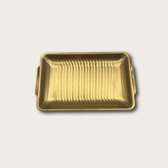 Golden Stainless Steel Rectangular Flat-Bottomed Tray Golden Stainless Steel Rectangular Flat-Bottomed Tray