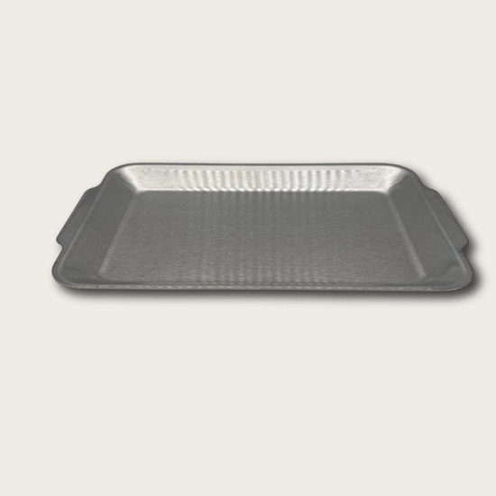 Silver Stainless Steel Rectangular Flat-Bottomed Tray Silver Stainless Steel Rectangular Flat-Bottomed Tray