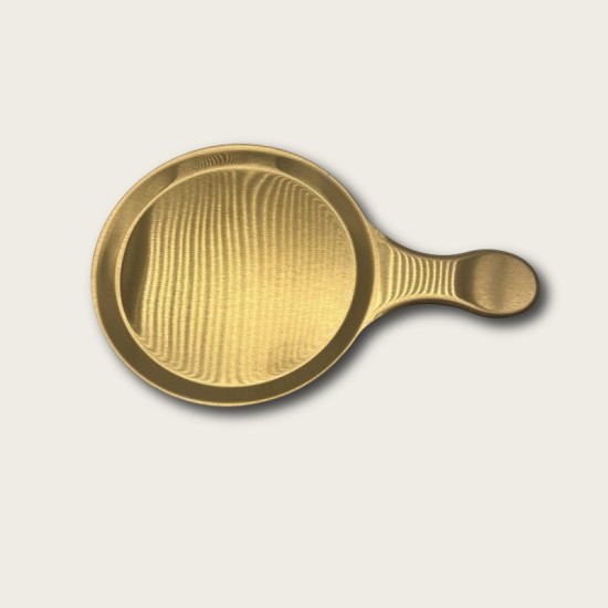 Golden Stainless Steel Handle For The Snack Plate Golden Stainless Steel Handle For The Snack Plate