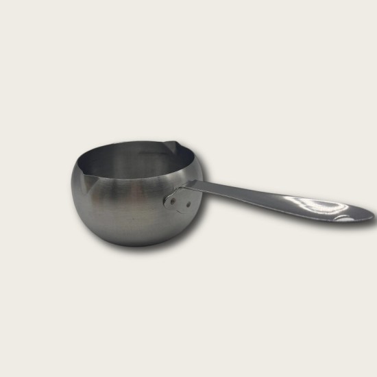 Silver Stainless Steel Drum-Shaped Oil Extraction Pan Silver Stainless Steel Drum-Shaped Oil Extraction Pan