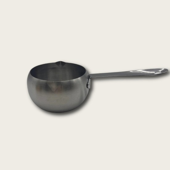 Silver Stainless Steel Drum-Shaped Oil Extraction Pan Silver Stainless Steel Drum-Shaped Oil Extraction Pan