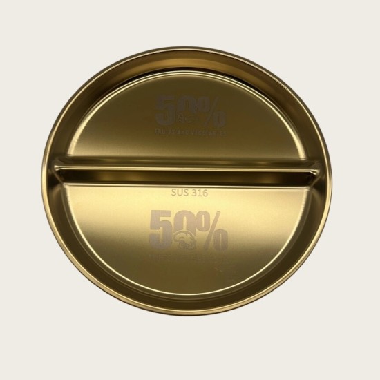 Stainless Steel Compartmentalized Thickened Dinner Plate Stainless Steel Compartmentalized Thickened Dinner Plate