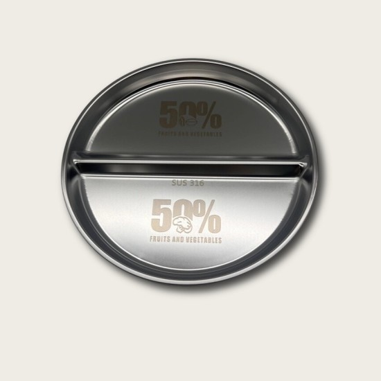 Stainless Steel Compartmentalized Thickened Dinner Plate Stainless Steel Compartmentalized Thickened Dinner Plate