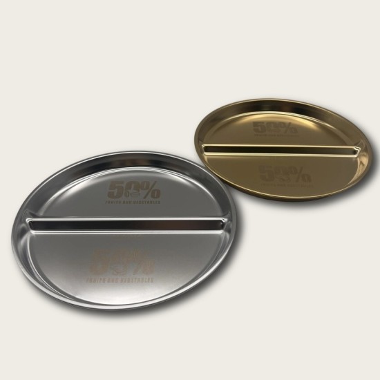 Stainless Steel Compartmentalized Thickened Dinner Plate Stainless Steel Compartmentalized Thickened Dinner Plate
