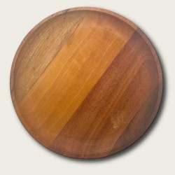 Medium-Sized Round Wooden Tray