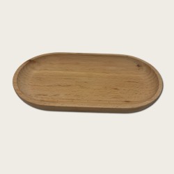 Small Oval Beechwood Plate