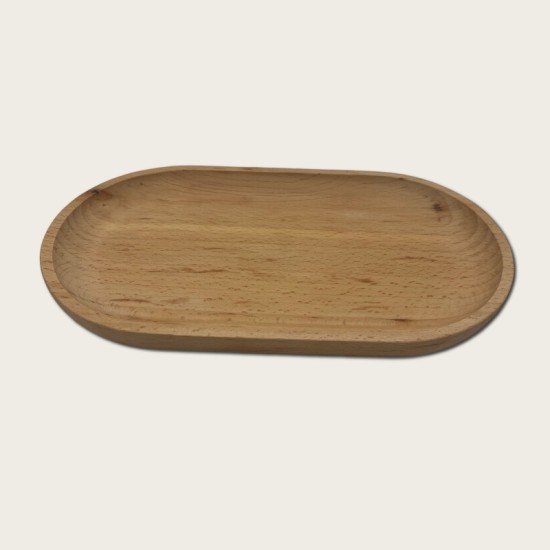 Small Oval Beechwood Plate