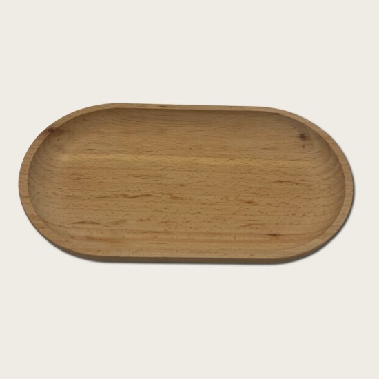 Small Oval Beechwood Plate