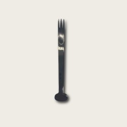 Black Stainless Steel Dessert Spoon (With Logo Printing Capability)