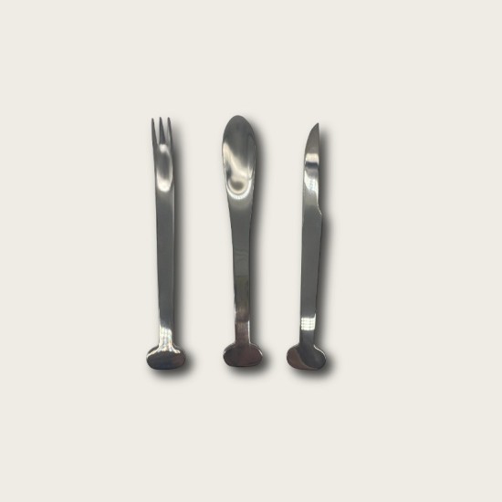 Silver Stainless Steel Dessert Knife (With Logo Printing Capability) Silver Stainless Steel Dessert Knife (With Logo Printing Capability)