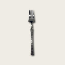 Silver Stainless Steel 24-Piece Tree-Patterned Handle Tableware Set