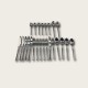 Silver Stainless Steel 24-Piece Tree-Patterned Handle Tableware Set Silver Stainless Steel 24-Piece Tree-Patterned Handle Tableware Set