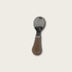 Stainless Steel Short Wooden-Handled Mini Spoon