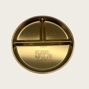 Stainless Steel Compartmentalized Thickened Dinner Plate