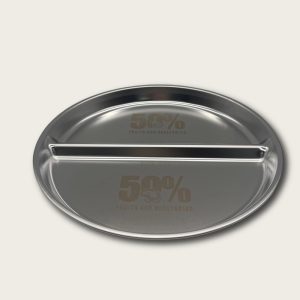 Stainless Steel Compartmentalized Thickened Dinner Plate