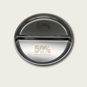 Stainless Steel Compartmentalized Thickened Dinner Plate