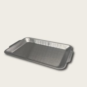 Silver Stainless Steel Rectangular Flat-Bottomed Tray