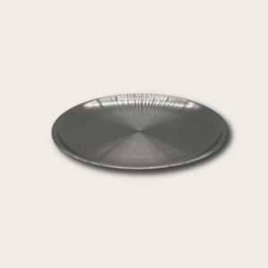 Silver Stainless Steel Round Snack Plate