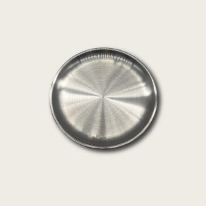 Silver Stainless Steel Round Snack Plate