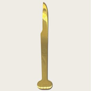 Golden Stainless Steel Dessert Knife (With Logo Printing Capability)