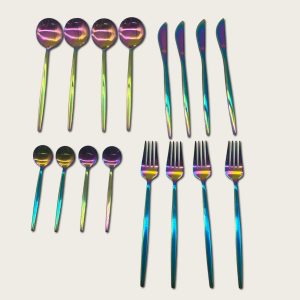 Colorful Stainless Steel 16-piece Western Dining Set