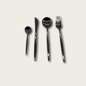 16-Piece Black Stainless Steel Western Dining Set